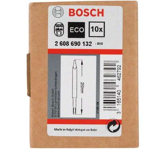 Зубило пикообразное (250 мм; SDS-PLUS; 10 шт.) Bosch 2608690132