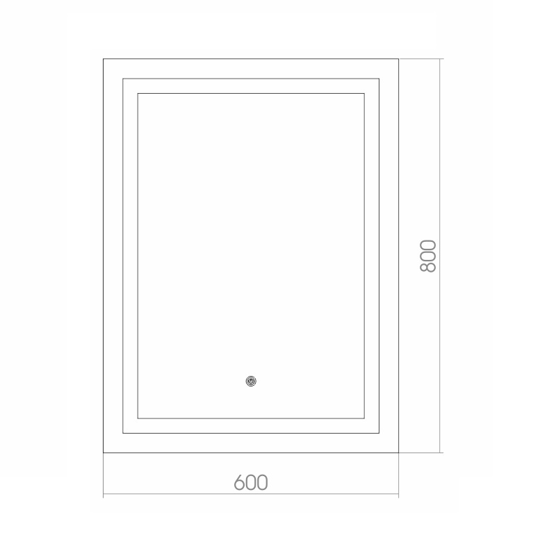 Зеркало Azario Рига 60x80 см ФР-00001378 с подсветкой