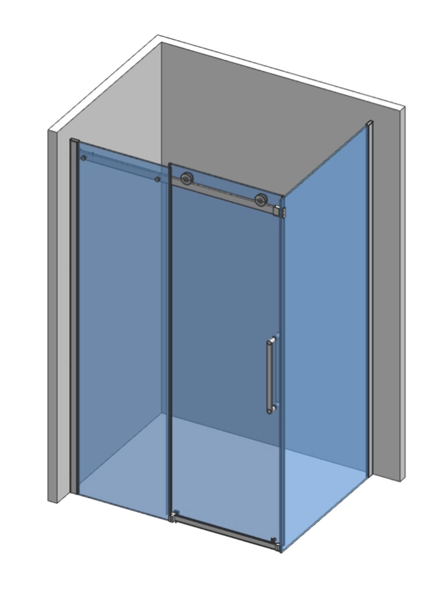 Боковая стенка AQUAme AQM4203F 80x195 хром