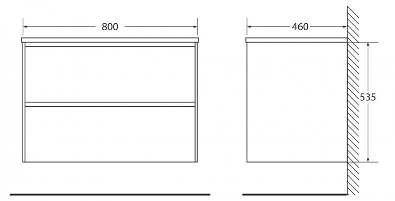 Тумба с раковиной BelBagno Pietra 80 см Stucco Cemento