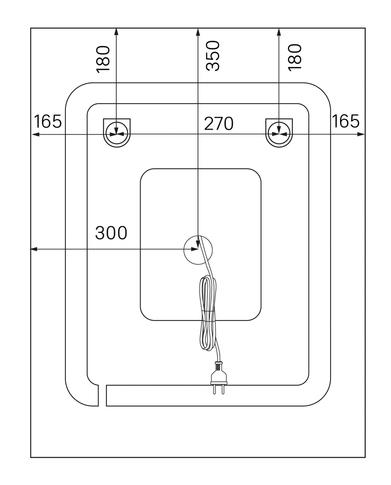 Зеркало Iddis Zodiac ZOD60T0i98 60x70 см с подсветкой, термообогревом