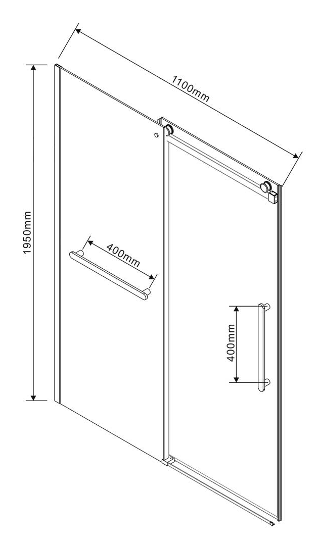 Душевая дверь Vincea Сomo Soft VDS-1CS110CL 110x195 хром, прозрачная