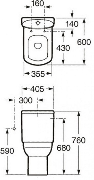 Бачок для унитаза Roca Dama Senso Compacto 34151B000