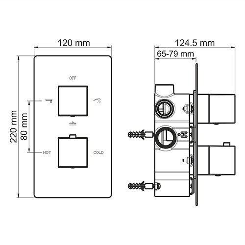 Душевой набор WasserKRAFT Alme A171568 Thermo