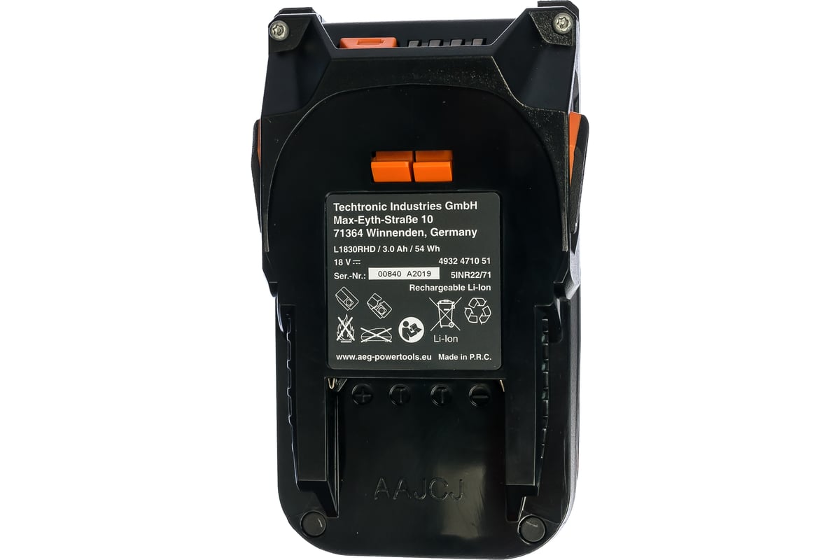 Аккумулятор PROLITHIUM-ION™HD (Li-ion, 18 В, 3 Aч) AEG L1830RHD 4932471051