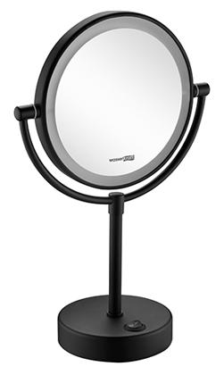 Зеркало косметическое WasserKRAFT K-1005BLACK двухстороннее, увеличительное