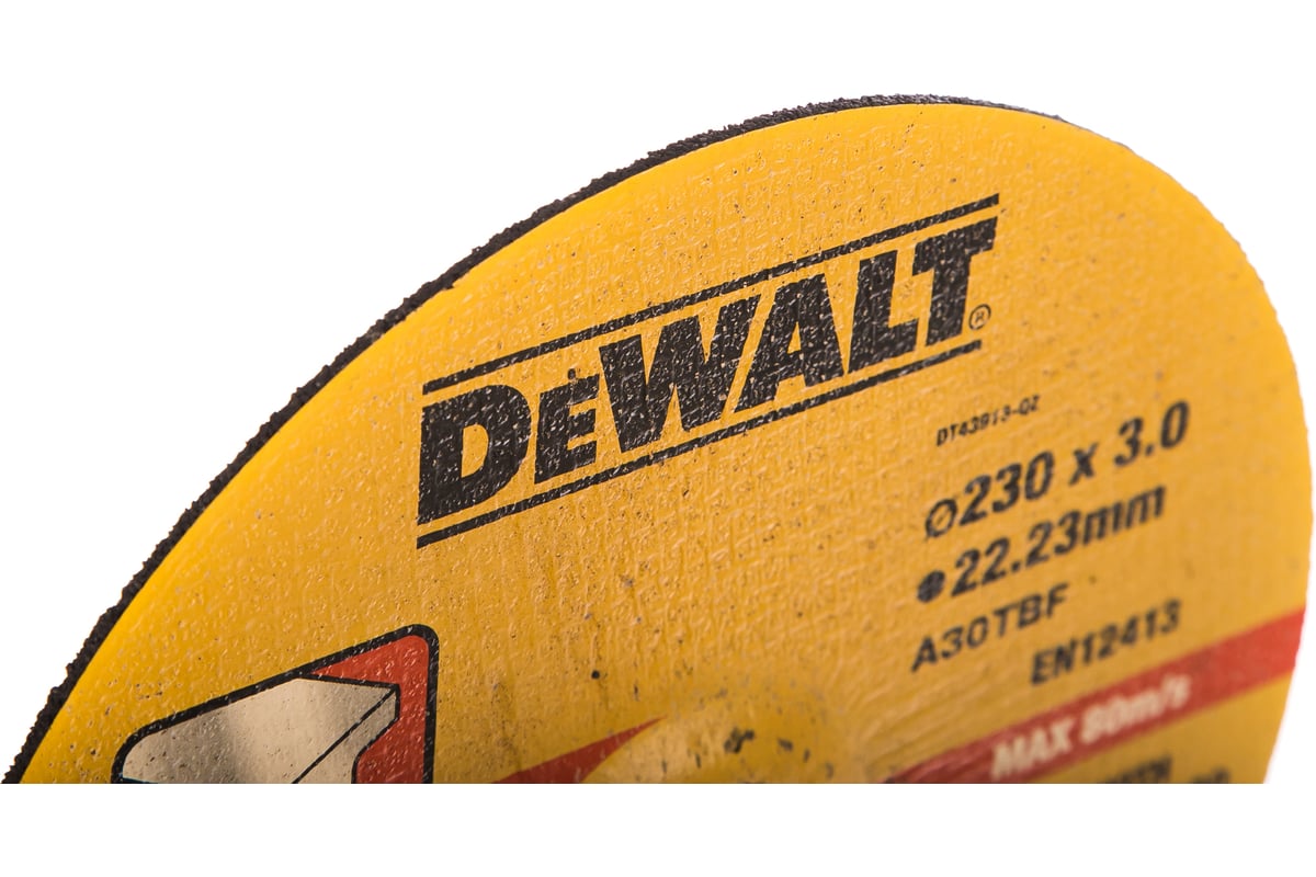 Круг отрезной по металлу (230х22.2х3 мм, тип 42) DeWalt DT43913
