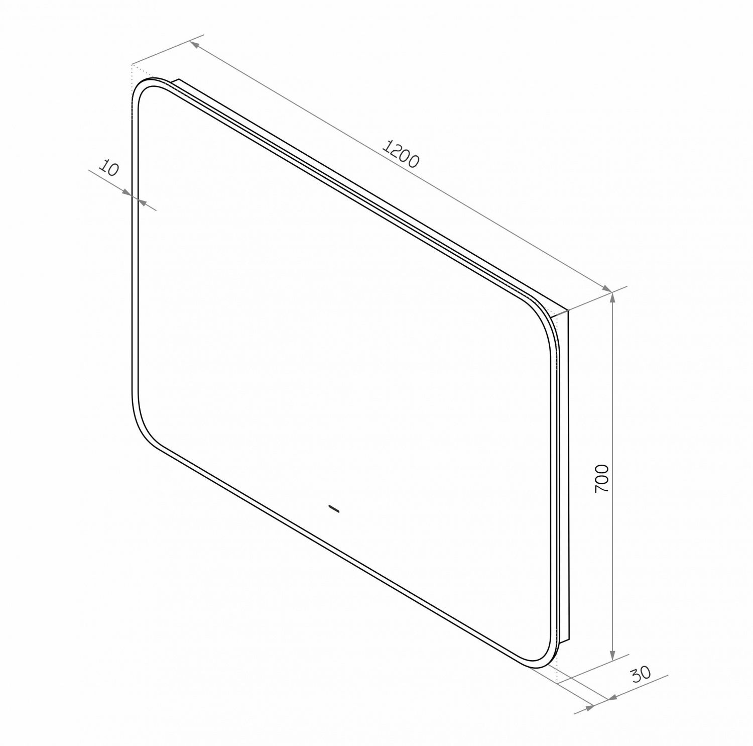 Зеркало Art&Max Siena 120x70 с подсветкой, AM-Sie-1200-700-DS-F