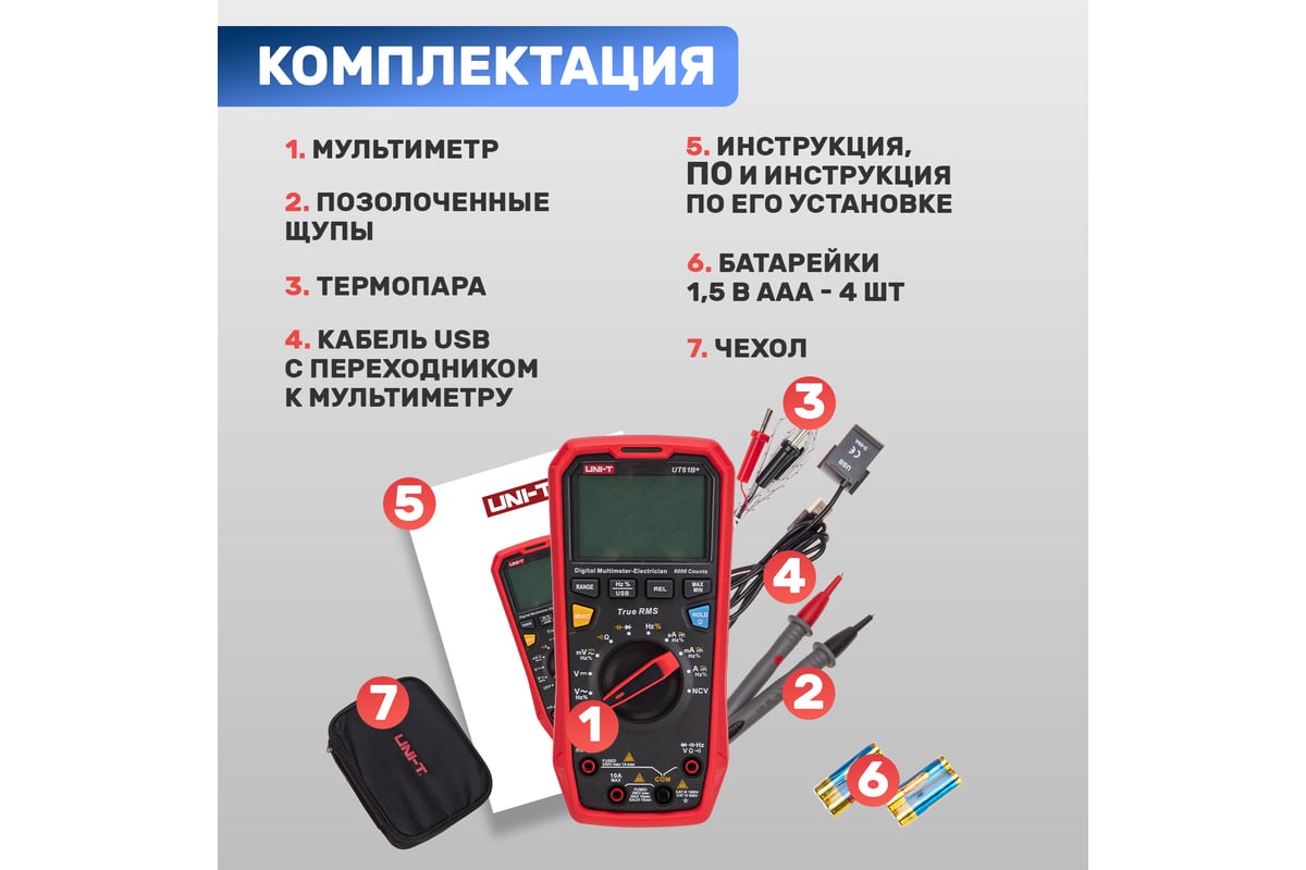 Профессиональный мультиметр UNI-T ut61d+ 13-0093