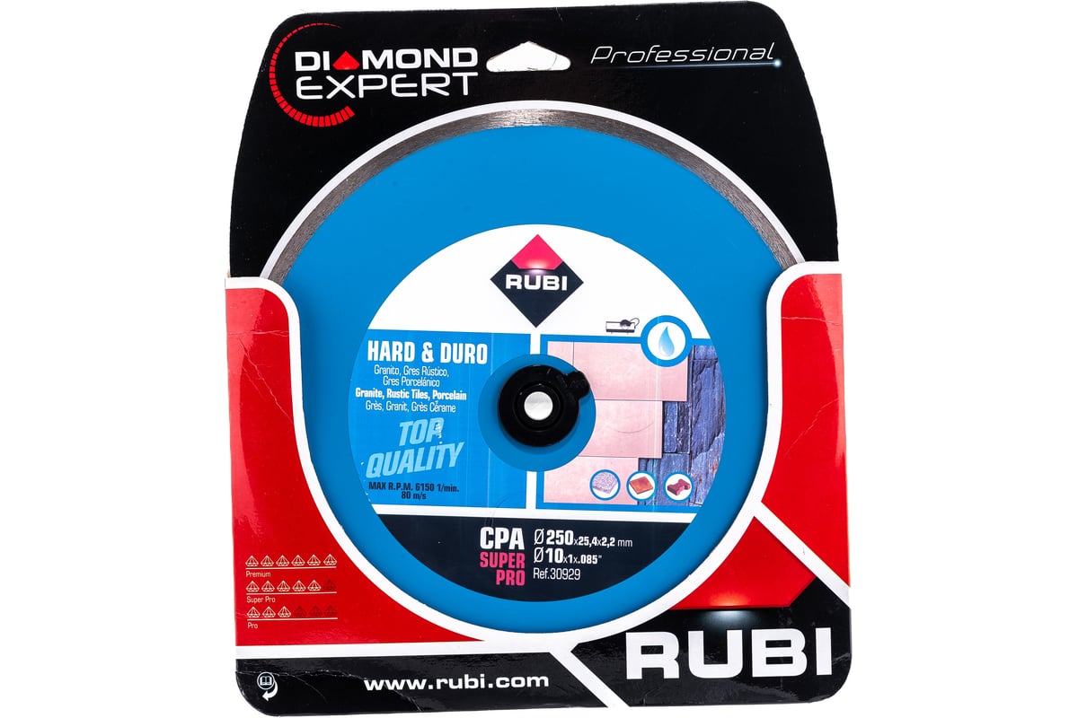 Диск алмазный CPA 250 (250х25.4 мм) RUBI 30929