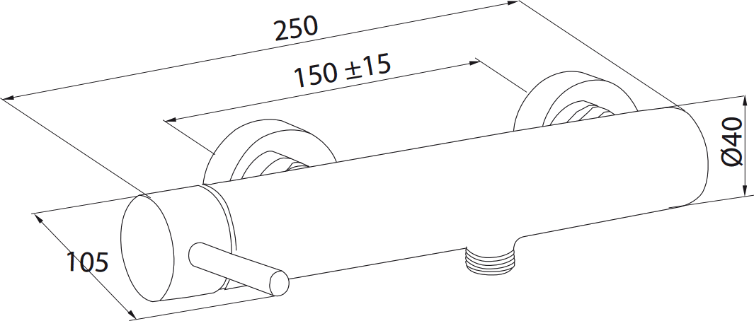 Смеситель для душа M&Z Ditirambo DRB00800