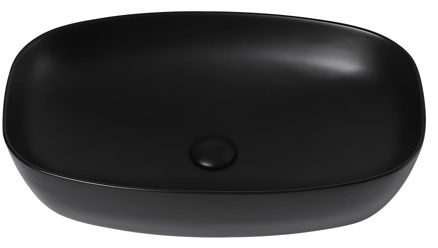 Раковина Abber Rechteck AC2206MB 60.5 см матовый черный