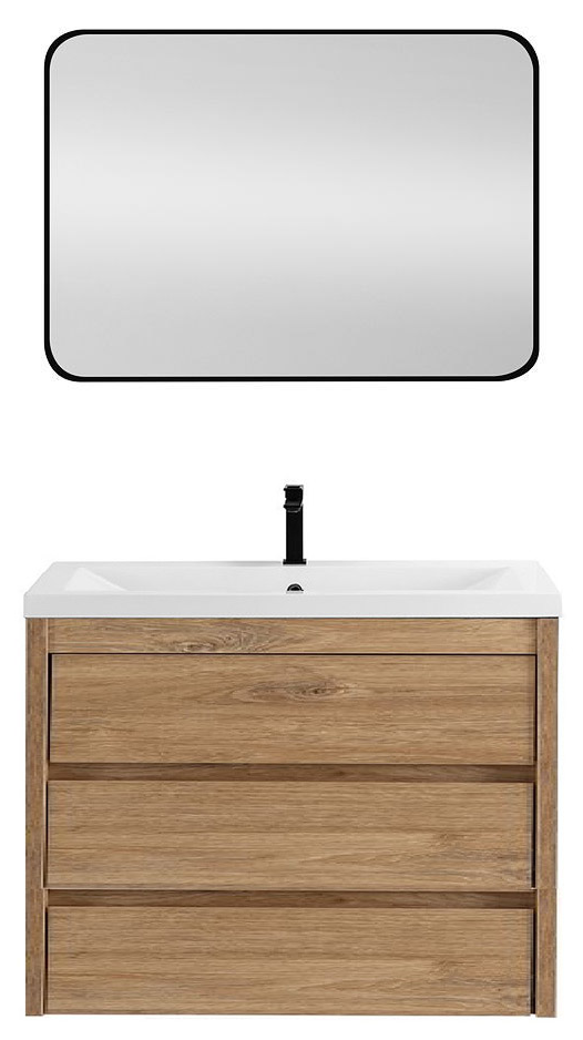 Мебель для ванной Art&Max Family-M 100 см, 3 ящика, Harbor Golden