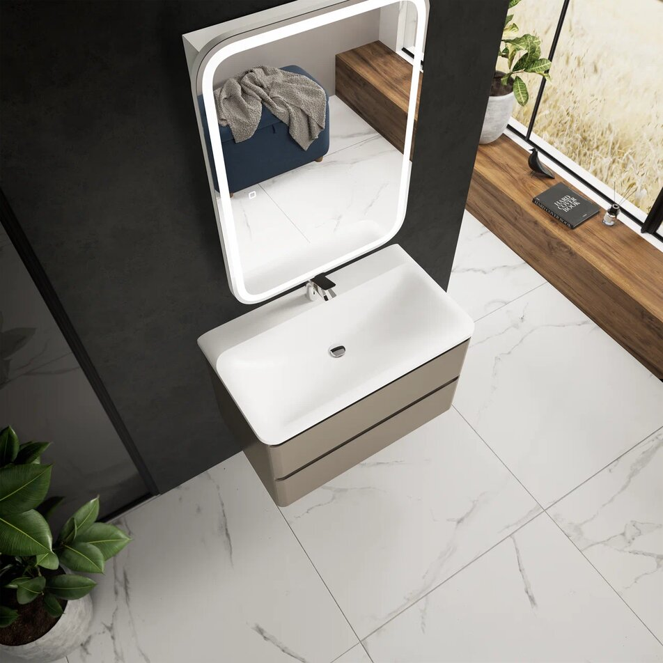 Мебель для ванной AQUAme S4 80 см бежевый