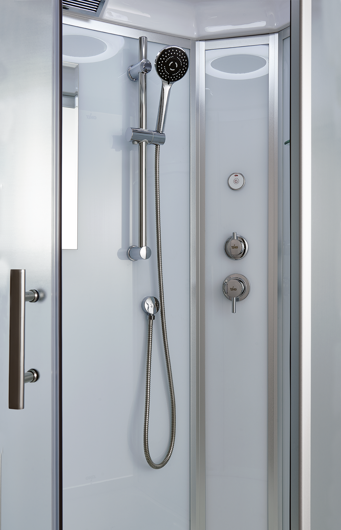 Душевая кабина Timo Standart T-6680SF Silver Fabric 80x80, без г/м, матовые стекла, хром