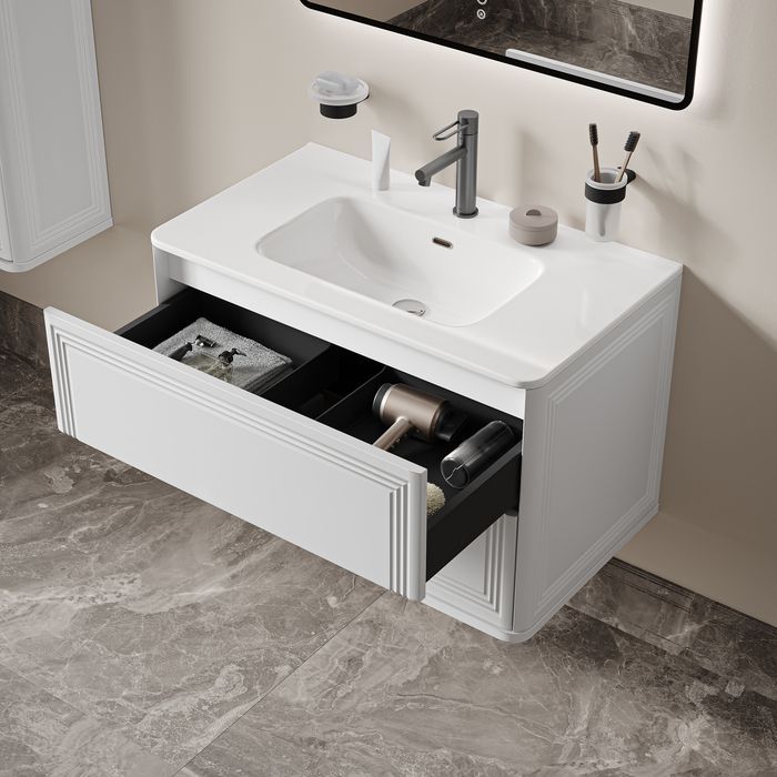 Тумба с раковиной Iddis Oxford Neo 80 см белый матовый OXN80W0i95K