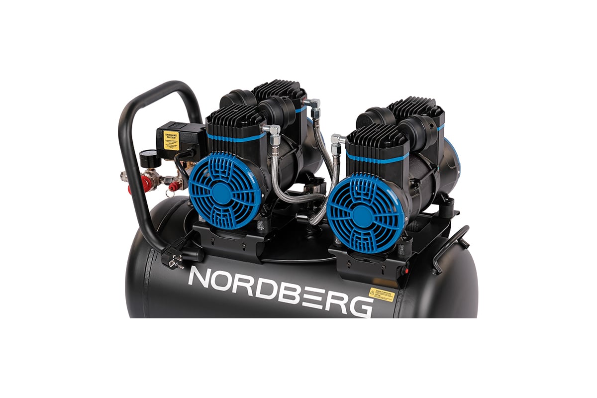 Компрессор безмасляный Nordberg 220В, ресив. 50л, 500 л/мин NCEO50/500