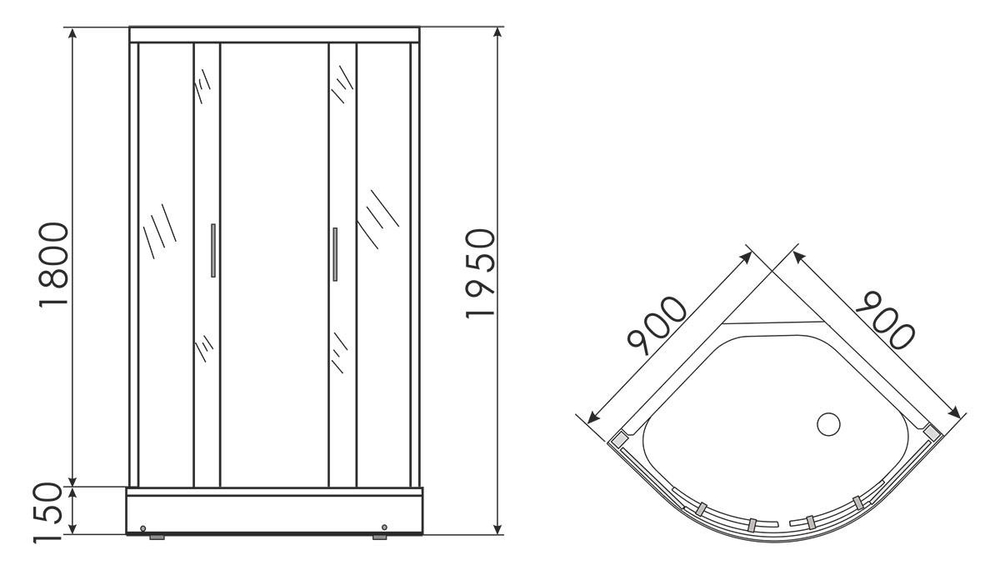 Душевой уголок Erlit Comfort ER0509-C3