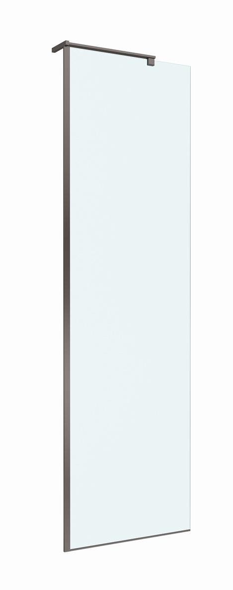 Душевая перегородка Belbagno UNO-L-1-TB-60-C-GM 60x200 прозрачная, оружейная сталь