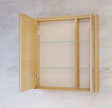 Зеркальный шкаф Raval Frame 75 см Fra.03.75/W белый