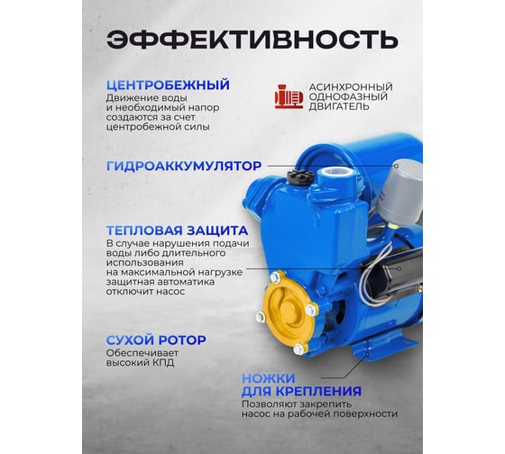 Насос самовсасывающий Forsage (230В, 50Гц, 250Вт, 30л/мин) (обмотка CU) F-PS130 COPPER(61158)