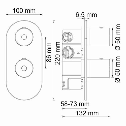 Душевой набор WasserKRAFT Berkel A15030 Thermo