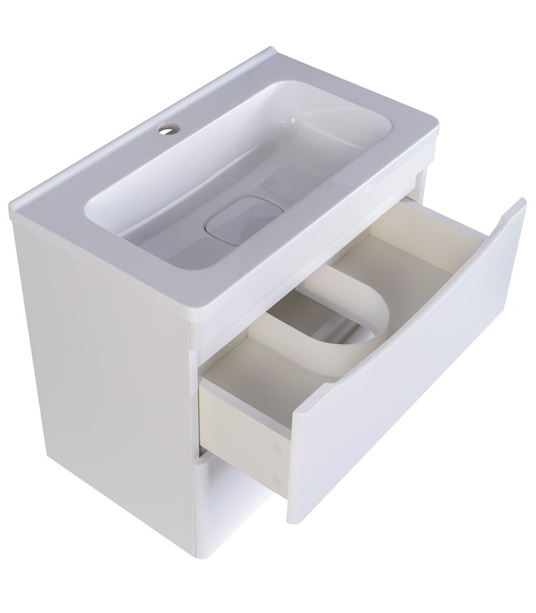 Тумба с раковиной Style Line Бергамо мини Люкс Plus 60 см подвесная