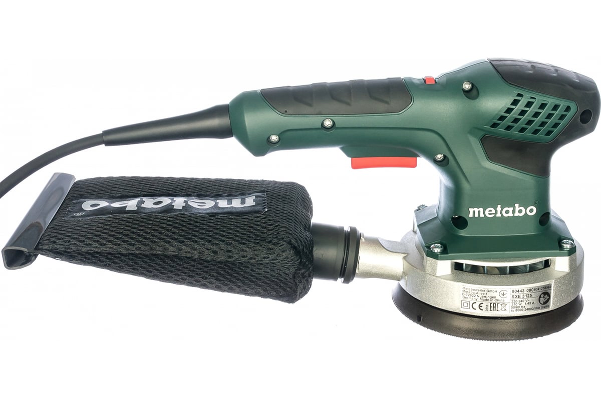 Эксцентриковая шлифмашина в кейсе Metabo SXE 3125 600443500