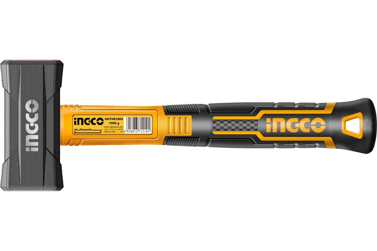 Кувалда Ingco с фибергласовой рукояткой, 1,5кг HSTH81803