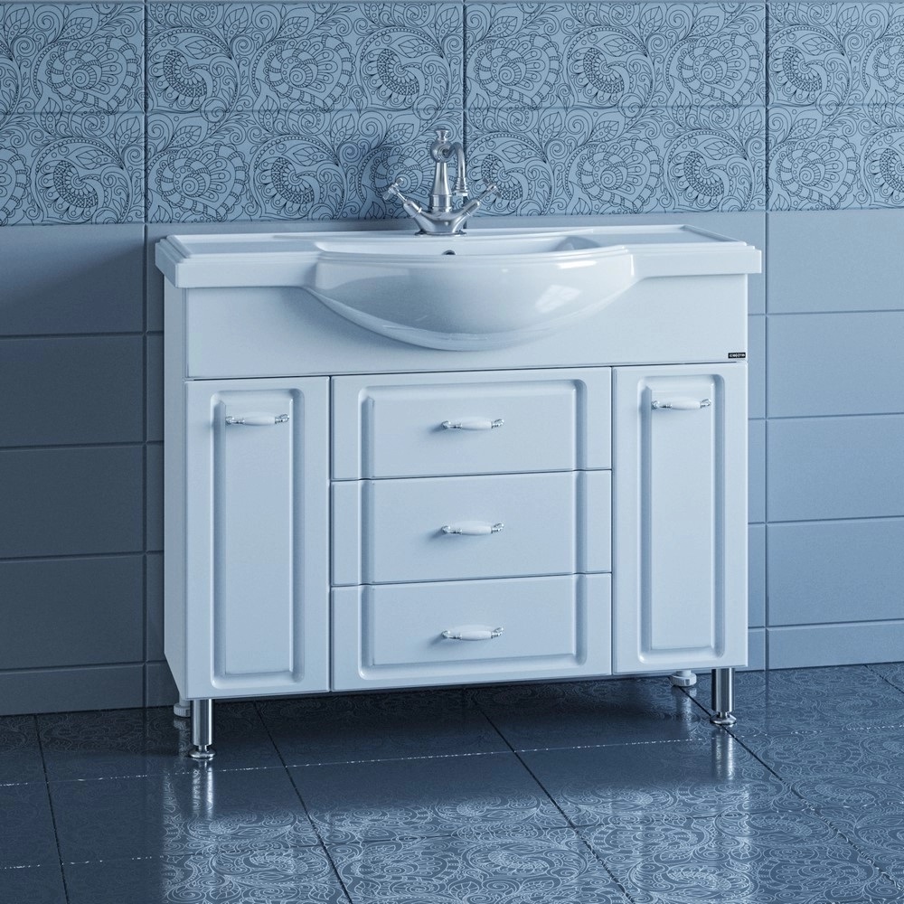 Мебель для ванной Санта Монарх 105 см (рак.Классик 105), белый