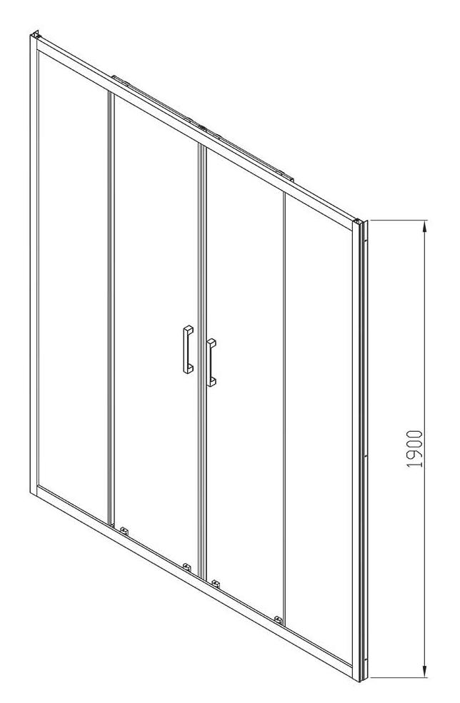 Душевая дверь Vincea Alpha VDS-3AL2160CL 160x190 хром, прозрачная