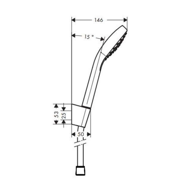 Душевой гарнитур Hansgrohe Croma Select E 26424400 хром/белый