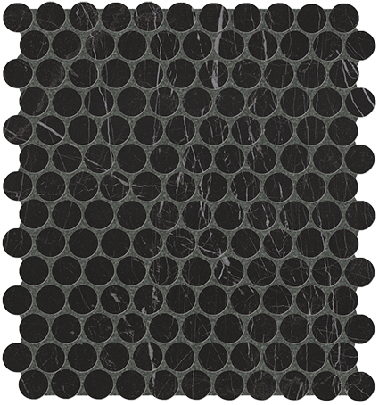 Мозаика Fap Ceramiche Roma Diamond Nero Reale Round Gres Mosaico 29,5x32,5 см, fNJD