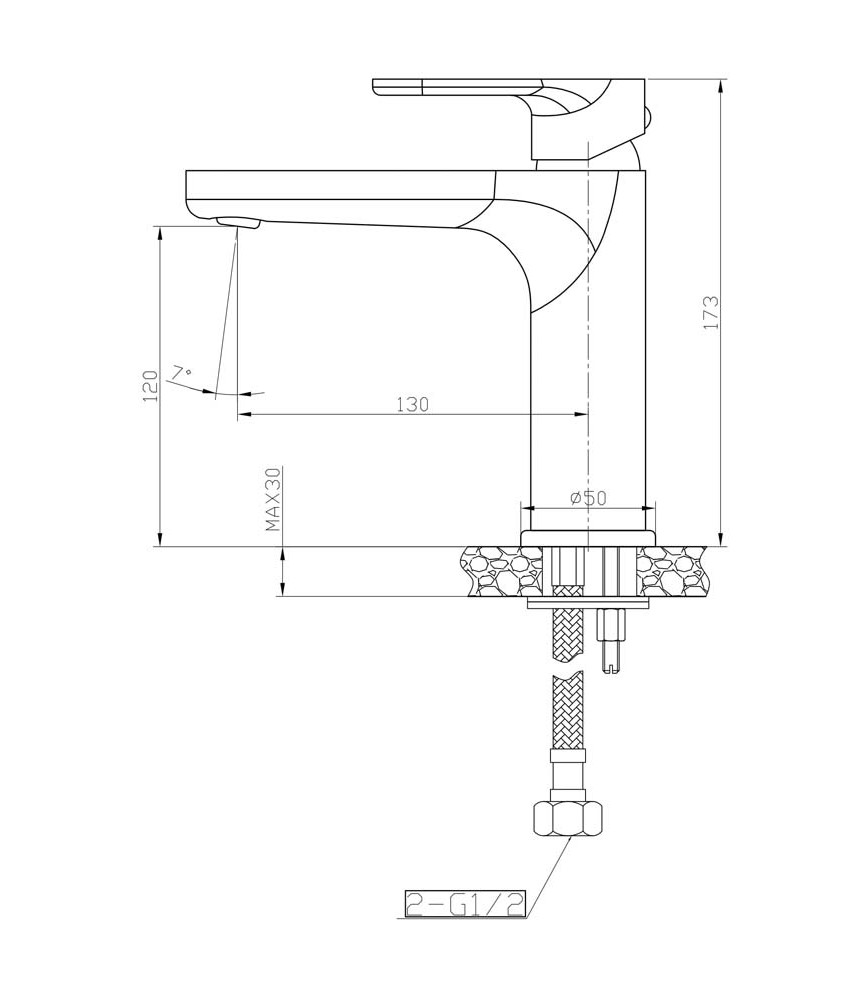 Смеситель для раковины Agger Gorgeous A0202144 черный