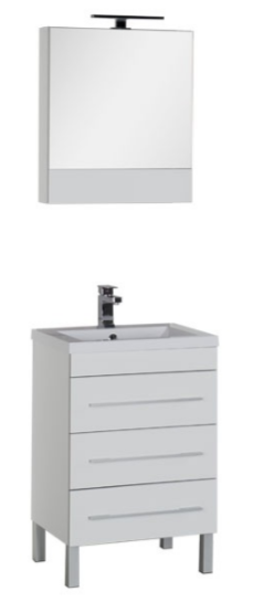 Мебель для ванной Aquanet Верона 58 см напольная с ящиками, белый