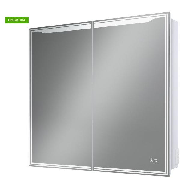Зеркальный шкаф Art&Max Merano 90x80 см AM-Mer-900-800-1D-R-DS-F с подсветкой, анти-пар