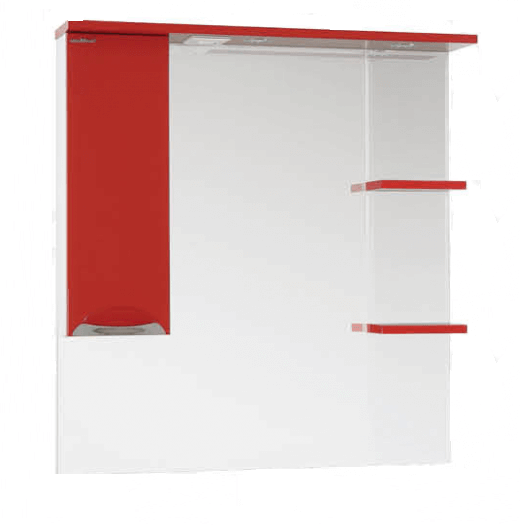 Зеркальный шкаф SanMaria Милан 80 L красный