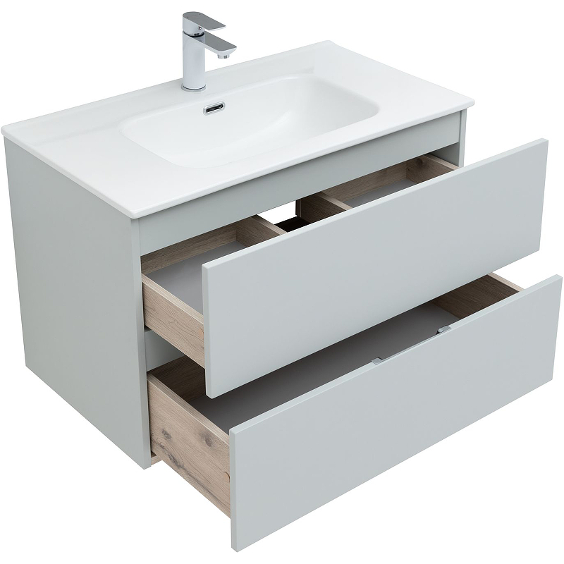 Мебель для ванной Aquanet Алвита New 80 см серый