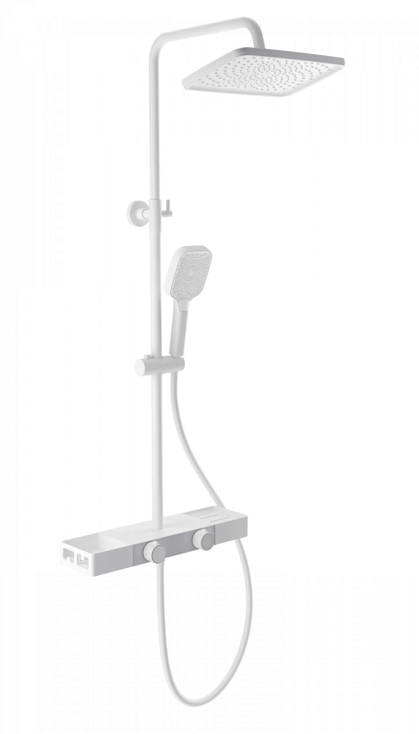 Душевая стойка Wonzon&Woghand Shelf WW-B3552-MW термостат, белый матовый