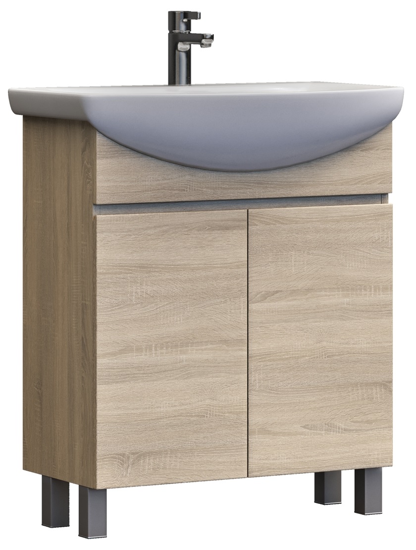 Тумба с раковиной Vigo Wing 70 см напольная, с полкой