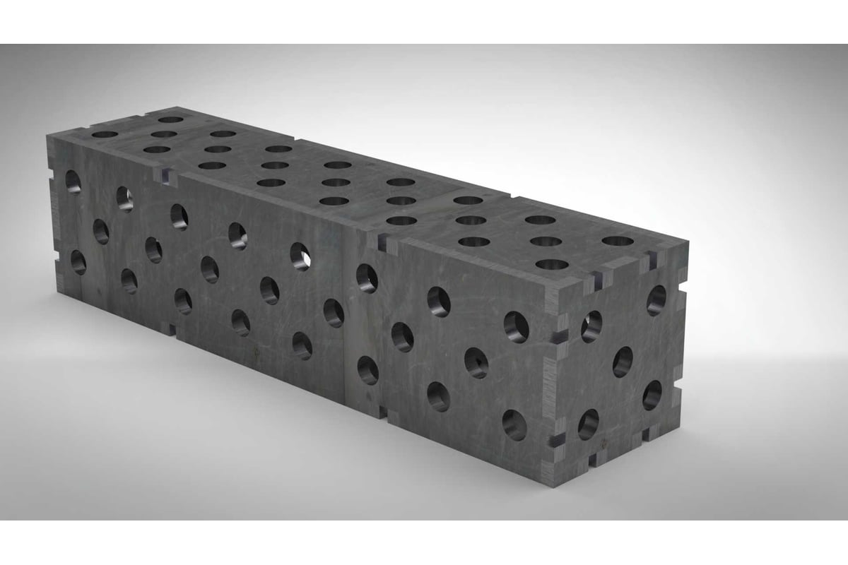 Соединительный блок для верстака, сварочного стола 400x100x100x8 мм Keepler-Stan УФ-00015414
