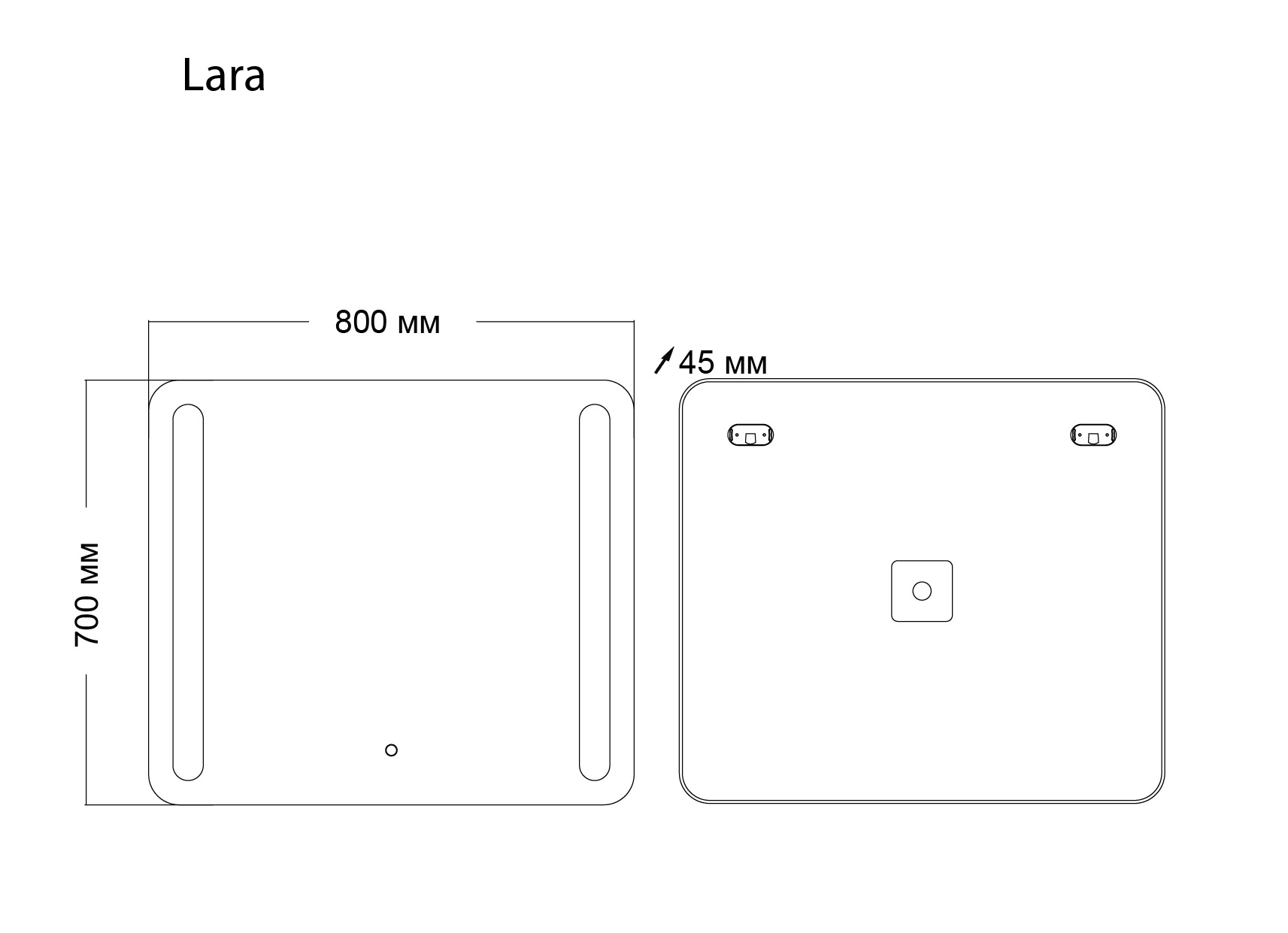 Зеркало Grossman Lara 80х70 см с подсветкой