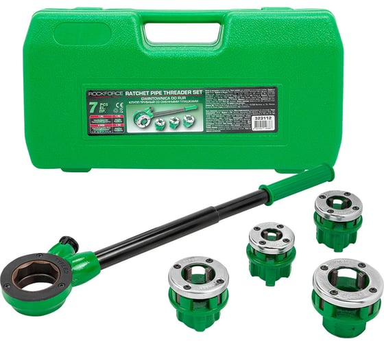 Клупп трубный со сменными плашками 7 предметов Rockforce RF-323112(61781)
