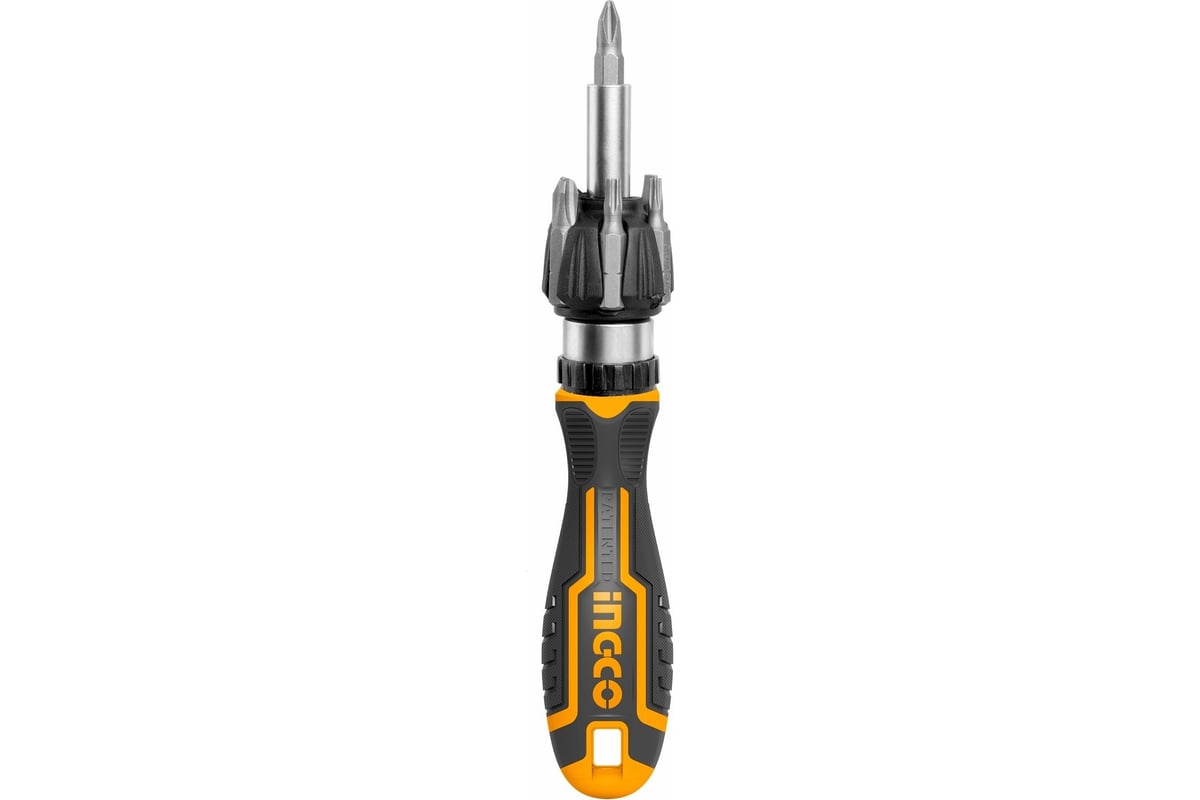 Трещоточная отвёртка с битами Ingco 8 шт INDUSTRIAL AKISD0808
