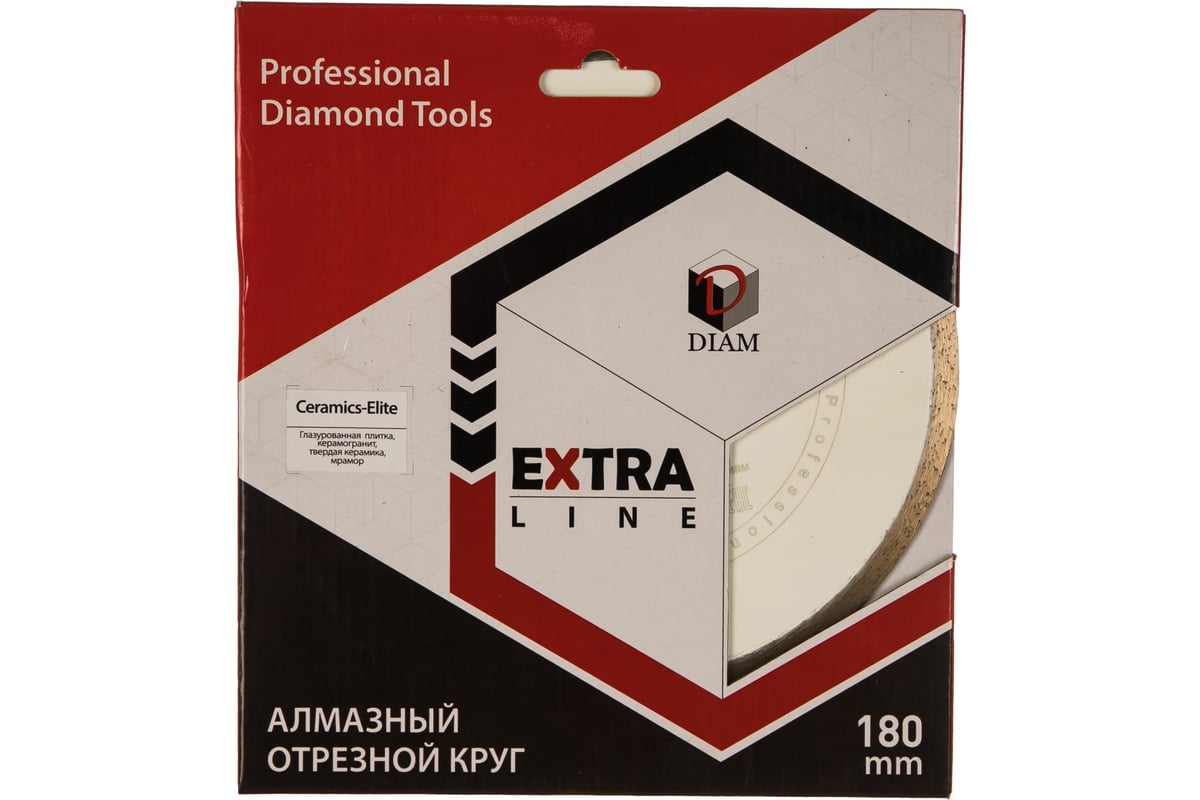 Круг алмазный отрезной 1A1R CERAMICS-ELITE (180x25.4 мм; 1.6x7 мм) Diam 546