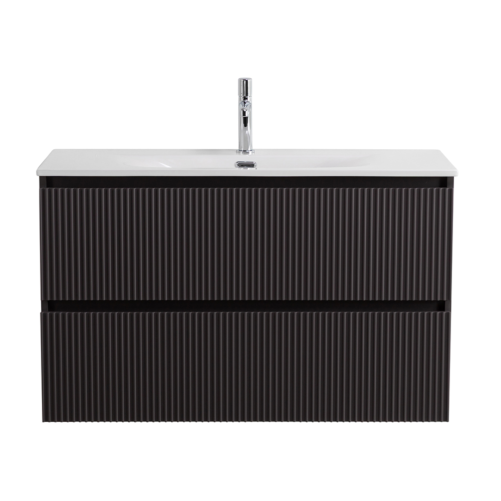 Тумба с раковиной BelBagno Uno-Mini 100 см Темно-серый матовый