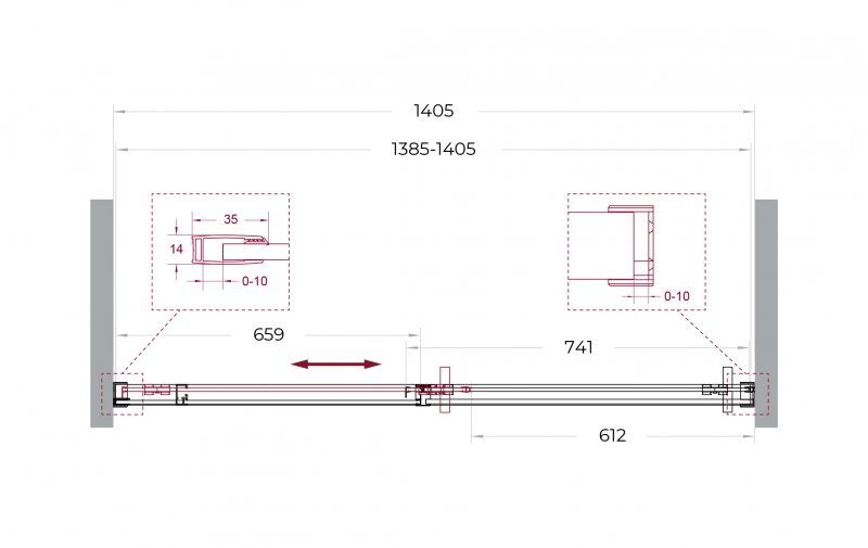 Душевая дверь BelBagno SOFT_CLOSE-1-BF-1-140-C-GM 140x200 прозрачная, оружейная сталь Душевая дверь BelBagno SOFT_CLOSE-1-BF-1-140-C-GM 140x200 прозрачная, оружейная сталь