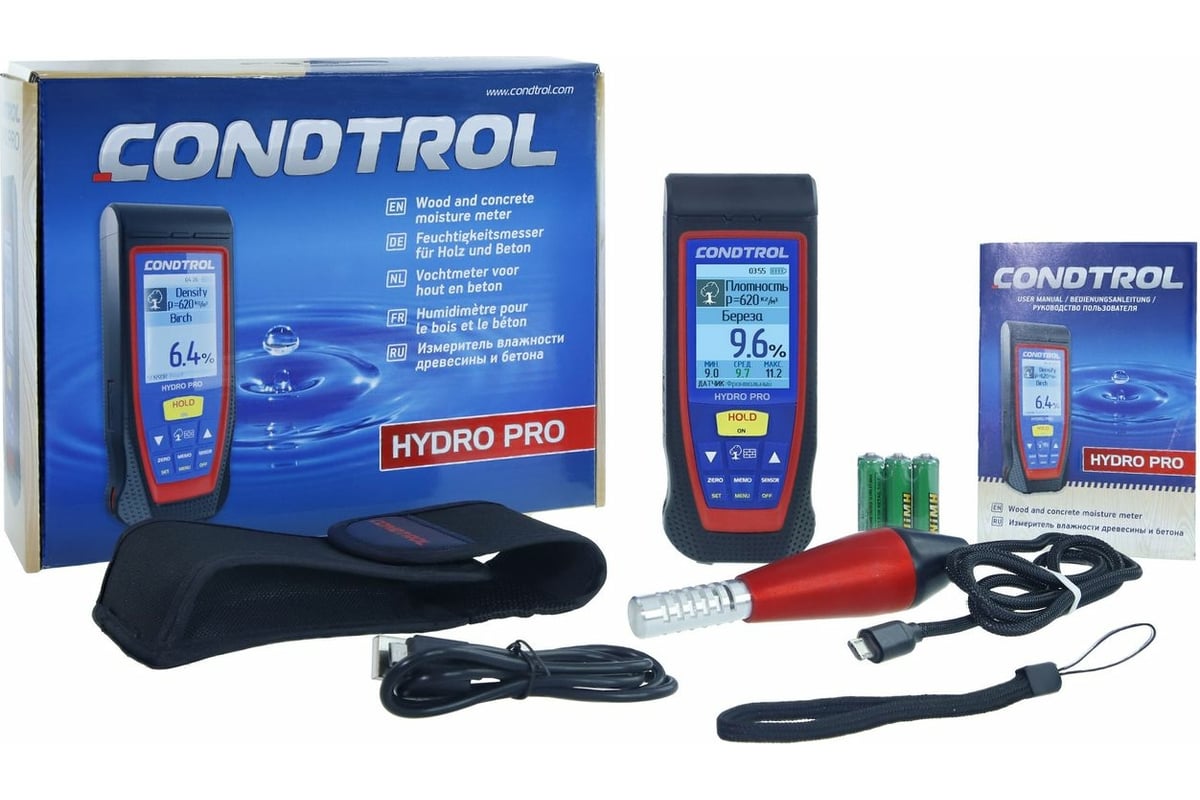Влагомер строительных материалов и воздуха Condtrol Hydro Pro 3-14-024