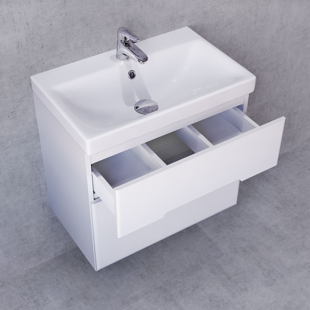 Мебель для ванной Jorno Moduo Slim 60 см, белый