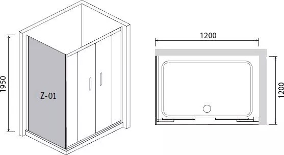 Душевой уголок RGW Passage PA-41 120x120 хром, прозрачное